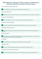NURS 300 Exam 1 Blueprint&colon; Safety&comma; Asepsis&comma; and Medication &vert;&NewLine;UPDATED Questions with 100&percnt; Verified Answers