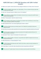 NURS 300 Exam 1 &vert; UPDATED Questions with 100&percnt; Verified&NewLine;Answers