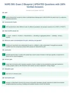 NURS 300&colon; Exam 2 Blueprint &vert; UPDATED Questions with 100&percnt;&NewLine;Verified Answers&NewLine;