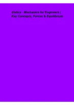  Statics &ndash; Mechanics for Engineers&colon; Key Concepts&comma; Forces & Equilibrium