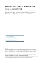 Samenvatting Werk en Zekerheid I week 1 &vert; Arbeidsrecht &vert; UvA &vert; 2026&sol;27 &vert; Literatuur &plus; jurisprudentie