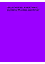 Statics Final Exam Multiple Choice &ndash; Engineering Mechanics Exam Review
