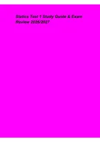  Statics Test 1 Study Guide & Exam Review 2026&sol;2027