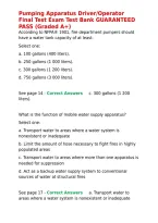 Pumping Apparatus Driver Operator Final Test Exam Test Bank GUARANTEED PASS &lpar;Graded A&plus;