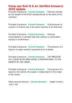 Pump ops finl Q & As &lpar;Verified Answers&rpar; 2026 Update&period;
