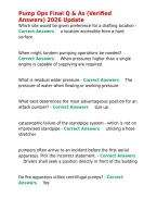 Pump Ops Final Q & As &lpar;Verified Answers&rpar; 2026 Update