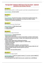 Portage A&P 1 Module 6 2027 Exam Prep Test Bank - Updated&NewLine;Questions and Answers Review&NewLine;