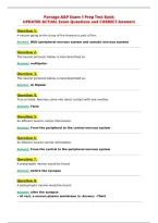 Portage A&P Exam 1 Prep Test Bank&NewLine;UPDATED ACTUAL Exam Questions and CORRECT Answers
