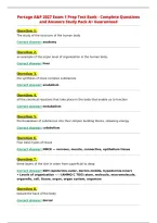 Portage A&P 2027 Exam 1 Prep Test Bank - Complete Questions&NewLine;and Answers Study Pack A&plus; Guaranteed&NewLine;