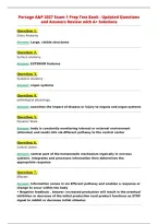 Portage A&P 2027 Exam 1 Prep Test Bank - Updated Questions&NewLine;and Answers Review with A&plus; Solutions