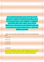 Acls Aha Exam&sol;Aha Acls Actual Exam 2026-2027 Complete High Yield Practice Exam Questions And Correct Verified Answers &lpar;100&percnt; Reliable Solutions&rpar; Recently Updated Exam Edition 2026 Aha Acls Exam &vert;Guaranteed Pass A&plus; &vert;Instant Download Pdf