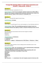 Portage Microbiology BIOD 171 2027 Exam 6 Questions and&NewLine;Answers - Study Guide - Grade A&plus;
