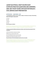 Ladwp Electrical Craft Helper Exam &NewLine;Complete Practice Questions And Answers &vert; &NewLine;2026&ndash;2027 Study Guide &vert; Detailed Rationales &vert; &NewLine;Civil Service Exam Preparation 