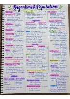 organism and population mind map