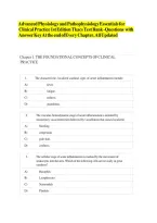 Full TEST BANK &mdash; Advanced Physiology and Pathophysiology&colon; Essentials for Clinical Practice &lpar;2nd Edition&comma; Nancy C&period; Tkacs&rpar; &mdash; Complete Verified Chapters 1&ndash;17 Exam Questions With Correct Answers for Advanced Clinical Practice &vert; Updated 2026 Version&NewLine;