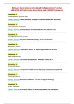 Primary Care Interprofessional Collaborative Practice&NewLine;UPDATED ACTUAL Exam Questions and CORRECT Answers