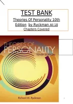 Theories of Personality 10th Edition By Richard M&period; Ryckman &vert; ISBN 9780357671184 &vert; All 18 Chapters Complete - Test Bank
