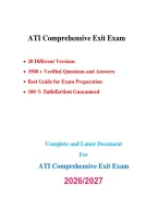 ATI Comprehensive Exit Exam 2025-2026 3&comma;500&plus; Verified Questions & Answers Study Guide