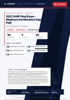 AHIP Medicare Certification Final Exam 2026&sol;2027 &ndash; Questions and Answers &vert; Complete Verified Answers &vert; Detailed Rationales &ndash; Pass Guaranteed &ndash; A&plus; Graded 