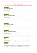 ProServe Certification&NewLine;UPDATED ACTUAL Exam Questions and CORRECT Answers&NewLine;