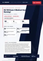 NU 155 Medical-Surgical Nursing I Exam 3 2026&sol;2027 &ndash; Questions and Answers &vert; 100&percnt; Verified &vert; Complete Verified Answers &ndash; Pass Guaranteed &ndash; A&plus; Graded