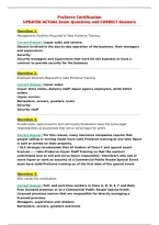ProServe Certification&NewLine;UPDATED ACTUAL Exam Questions and CORRECT Answers