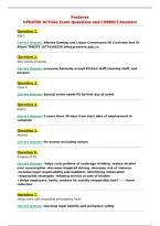 ProServe&NewLine;UPDATED ACTUAL Exam Questions and CORRECT Answers