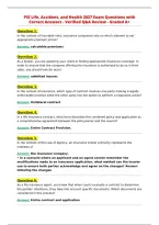 PSI Life&comma; Accident&comma; and Health 2027 Exam Questions with&NewLine;Correct Answers - Verified Q&A Review - Graded A&plus;&NewLine;