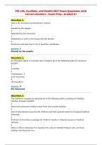PSI Life&comma; Accident&comma; and Health 2027 Exam Questions with&NewLine;Correct Answers - Exam Prep - Graded A&plus;