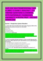 Nur 2502 Multidimensional Care Iii &lpar;Mdc 3&rpar; Exam 2 2026&sol;2027 &vert; 150 Verified Questions & Answers With Rationales &vert; Rasmussen University Nursing Prep &ndash; Instant Download