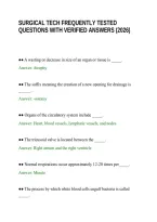 Surgical Tech Frequently Tested Questions With Verified Answers &lpar;2026&rpar;&period;Pdf&NewLine;&NewLine;
