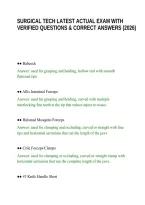 Surgical Tech Latest Actual Exam With Verified Questions & Correct Answers &lpar;2026&rpar;&period;Pdf&NewLine;&NewLine;