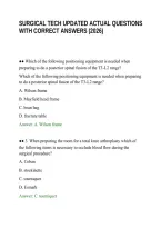 Surgical Tech Updated Actual Questions With Correct Answers &lpar;2026&rpar;&period;Pdf&NewLine;&NewLine;