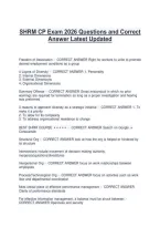 SHRM CP Exam 2026 Questions and Correct Answer Latest Updated&period;
