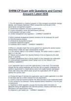 SHRM-CP Exam with Questions and Correct Answers Latest 2026&period;
