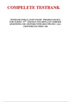 Clayton's Basic Pharmacology for Nurses 19th Edition &vert; Test Bank and Nursing Exam Review