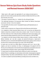 Soccer Referee Quiz Exam 2026&sol;2027 &ndash; Study Guide Questions and Revised Answers