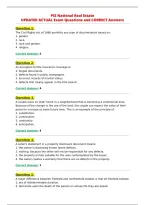 PSI National Real Estate&NewLine;UPDATED ACTUAL Exam Questions and CORRECT Answers&NewLine;