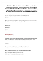 QuickBooks Online Certification Exam 2026&colon; Comprehensive &NewLine;Professional Certification Practice Examination &mdash; Bookkeeping&comma; &NewLine;Company Setup&comma; Invoicing&comma; Expenses&comma; Banking&comma; Bank Reconciliation&comma; &NewLine;Payroll&comma; Reporting&comma; Tax Management & QuickBooks Workflows &mdash; &NewLine;1