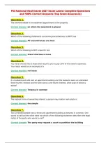 PSI National Real Estate 2027 Exam Latest Complete Questions&NewLine;and 100&percnt; Correct Answers &lpar;Top Score Assurance&rpar;&NewLine;