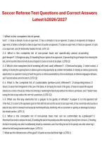 Soccer Referee 2026&sol;2027 &ndash; Latest Test Questions and Correct Answers
