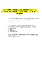 Health Assessment in Nursing 6th Edition &vert; Nursing Exam Review and Study Guide 2025