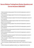 Soccer Referee Training 2026&sol;2027 &ndash; Exam Review Questions and Correct Answers