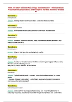 PSYC 101 2027 - General Psychology Module Exam 1 - Ultimate Exam&NewLine;Prep with Actual Questions and Complete Verified Answers - Graded&NewLine;A&plus;