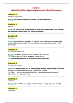 PSYC 101&NewLine;UPDATED ACTUAL Exam Questions and CORRECT Answers&NewLine;