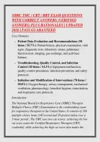 Nbrc Tmc &sol; Crt &sol; Rrt Exam Questions &NewLine;With Correct Answers &lpar;Verified &NewLine;Answers&rpar; Plus Rationales &vert; Updated &NewLine;2026 &vert; Pass Guaranteed 