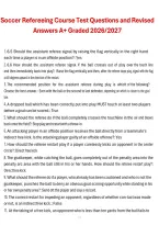 Soccer Refereeing Course 2026&sol;2027 &ndash; Test Questions and Revised Answers&comma; A&plus; Graded