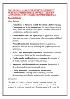 Nsg 500 Exam 1 Advanced Health Assessment &NewLine;Questions With Correct Answers &lpar;Verified &NewLine;Answers&rpar; Plus Rationales &vert; Updated 2026 &vert; Pass &NewLine;Guaranteed