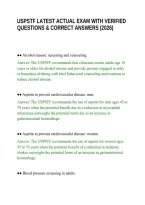 Uspstf Latest Actual Exam With Verified Questions & Correct Answers &lpar;2026&rpar;&period;Pdf&NewLine;&NewLine;