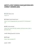 Uspstf Latest Verified Exam Questions With Correct Answers &lpar;2026&rpar;&period;Pdf&NewLine;&NewLine;